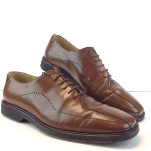 Mezlan Brown Leather Lace Up Oxford Dress Shoes